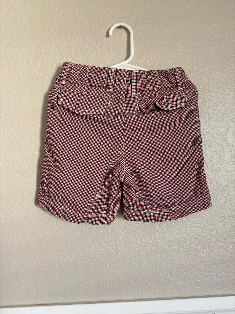 GAP Boys Red Gingham Pull-On Shorts